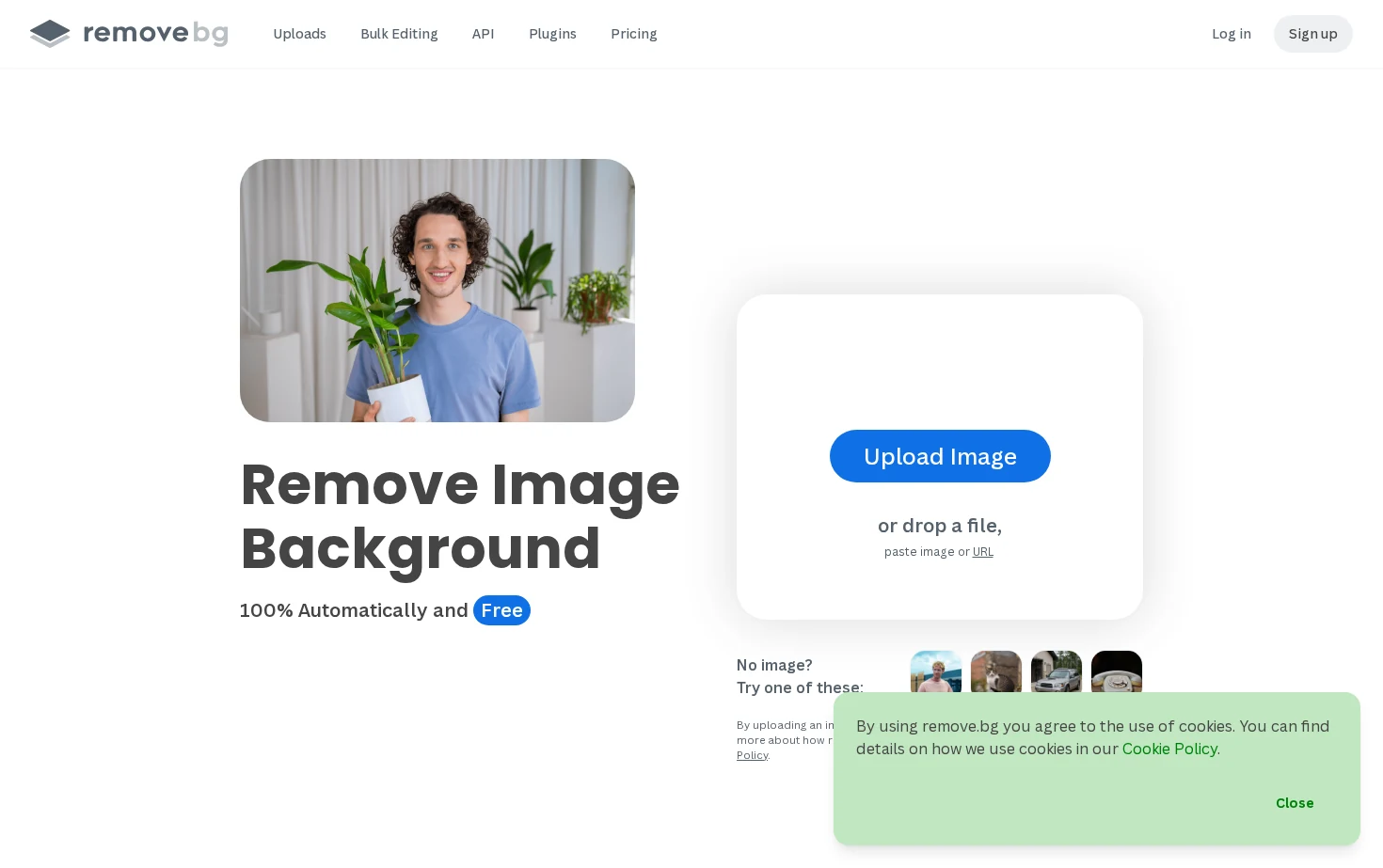 remove.bg 页面快照